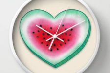 10 a watermelon heart clock is great for juicy summer decor