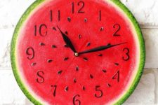 11 colorful watermelon clock for your kitchen looks yummy and juicy