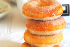 DIY baked cinnamon sugar donuts