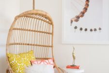 12 a rattan suspended chair is great for a teenage girl bedroom