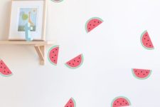 13 watermelon wall stickers will help you to easily add a summer cheer to your space