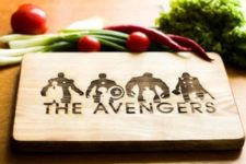 15 Avengers cutting board with burnt decor is a perfect way to make your kitchen superhero-inspired