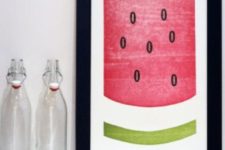 15 a simple watermelon wall art can be even DIYed by kids