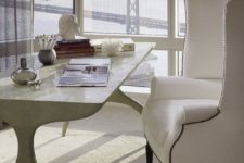 15 big city views are great for an elegant vintage-inspired white feminine office