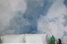 15 watercolor blue shades of this wallpaper look soothing and soft