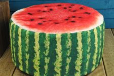 16 watermelon pouf garden seat to add your outdoor spaces a summer feel