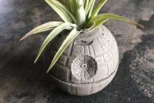 17 a concrete Death Star planter looks awesome and very modern