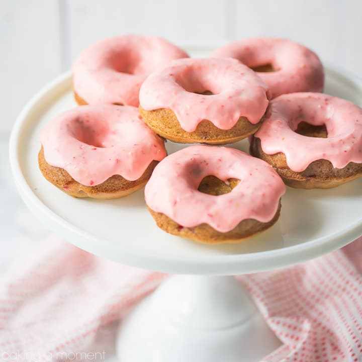 DIY baked strawberry donuts (via https:)