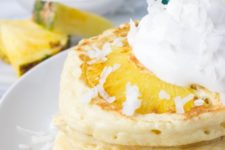 DIY pineapple coconut pancakes
