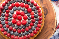 DIY red, white and blue berry tart for 4th of July