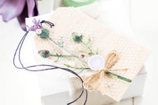 DIY thistle gift tags