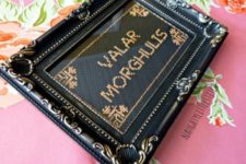 06 Valar Morghulis embroidery in a refined frame will enliven any wall