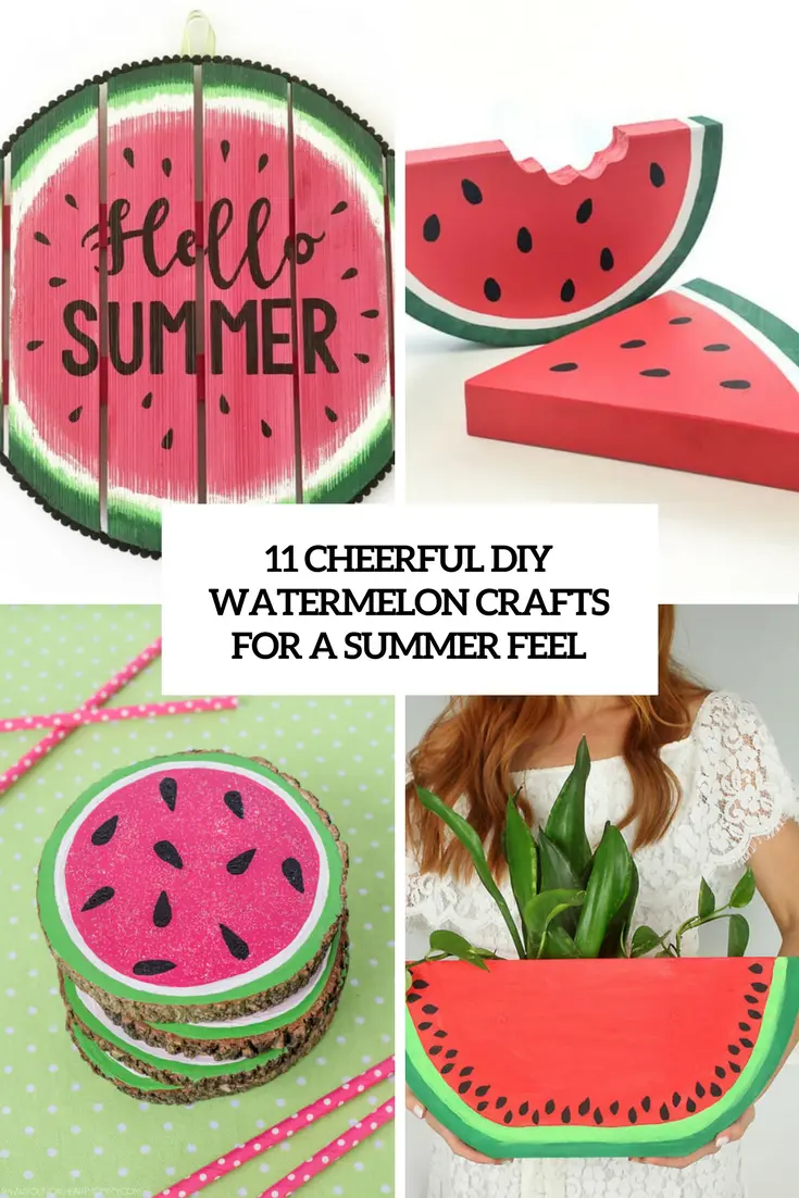 cheerful diy watermelon crafts for a summer feel cover