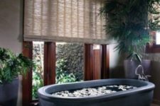 11 place your bathtub into large pebbles and you’ll immediately get a spa feel