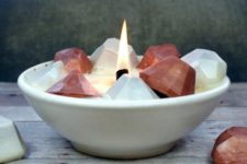 DIY gemstone candles
