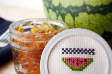 DIY watermelon cross-stitch pattern