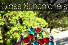 DIY glass gem suncatcher
