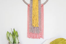 DIY statement yarn wall hanging
