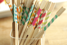 DIY washi tape toothpicks for parties