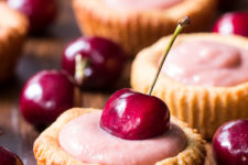 DIY gluten-free cherry curd cookie tarts