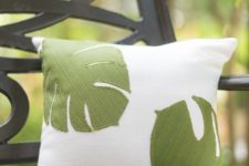 DIY leaf throw pillows