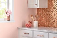 09 pressed tin copper tiles and matching handles for a cute glam feel
