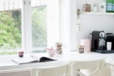 11 a small windowsill breakfast bar with pendant lamps is a cool idea