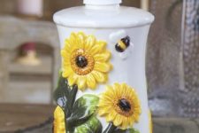 13 sunflower kitchen soap bottle for a cute and fun feel