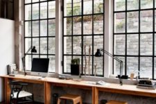 14 an industrial space with a windowsill turned into a long desk
