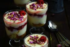 DIY raspberry mini trifles