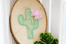 DIY cactus string art