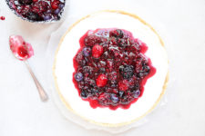 DIY triple berry cheesecake