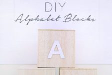 DIY balsa wood alphabet blocks