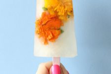 DIY floral popsicles