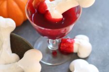 DIY meringue bones and raspberry blood