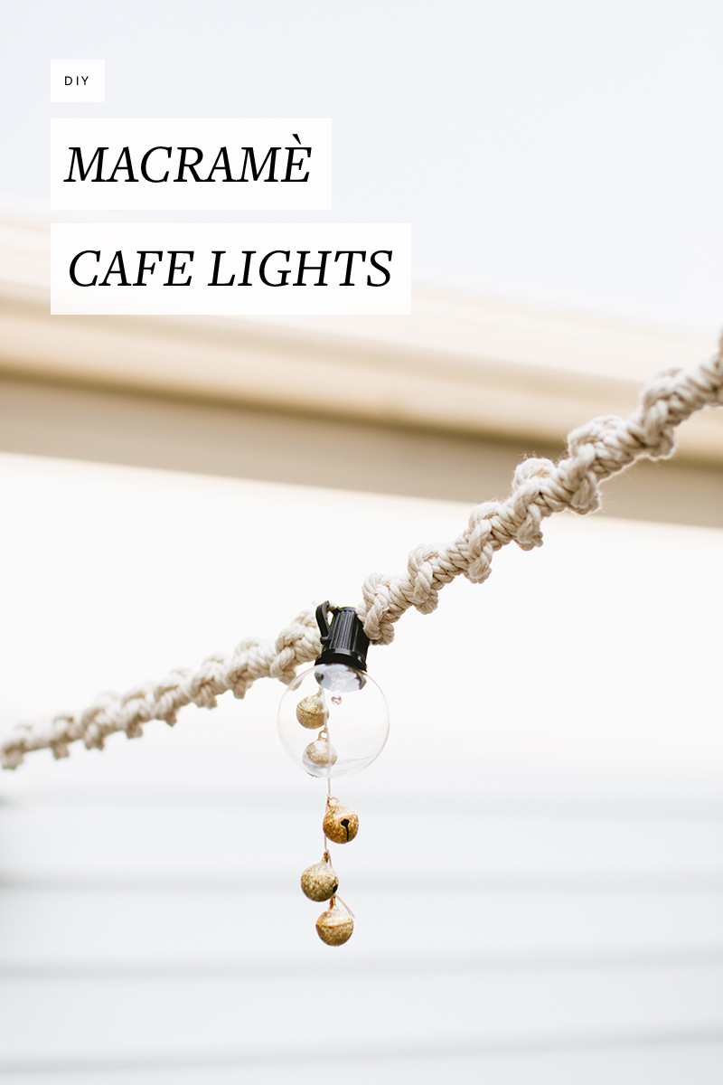 DIY macrame cafe lights