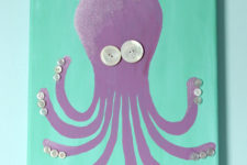 DIY nursery octopus wall art