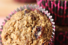 DIY vegan cranberry flax muffins