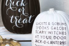 03 a chalkboard pumpkin is a great idea, and you can change phrases and letters all the time
