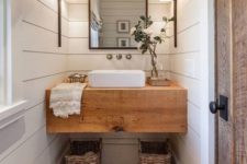 simple yet cozy bathroom vanity