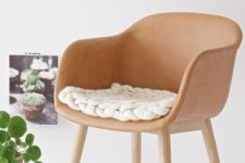 14 add a chunky cover to your usual chair to make it cozier and warmer