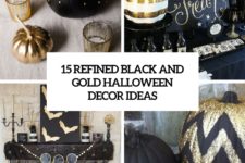 15 refined black and gold halloween decor ideas cover