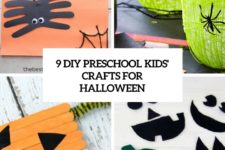 9 diy preschool kids crafts for halloween cover