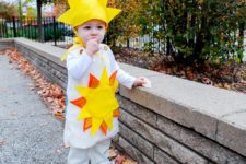 DIY sunshine and rainbow kid’s costume