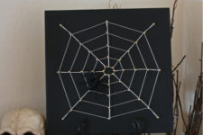 elegant DIY spider web string art