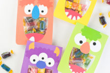 DIY silly monster treat bags