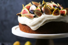 DIY olive oil cake with mascarpone and figs
