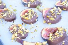DIY dark chocolate covered figs