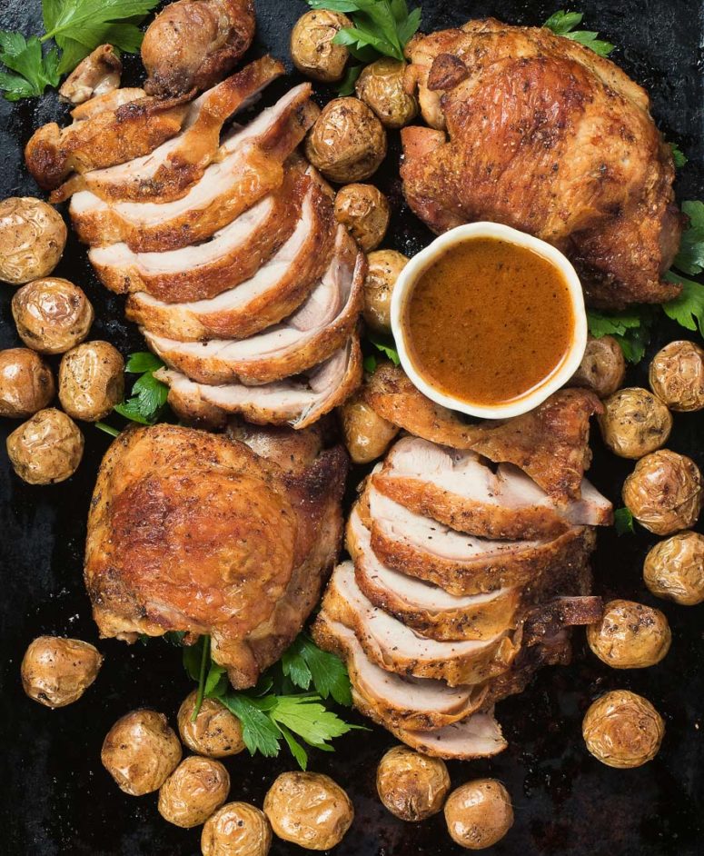 DIY roast turkey with chipotle gravy (via glebekitchen.com)