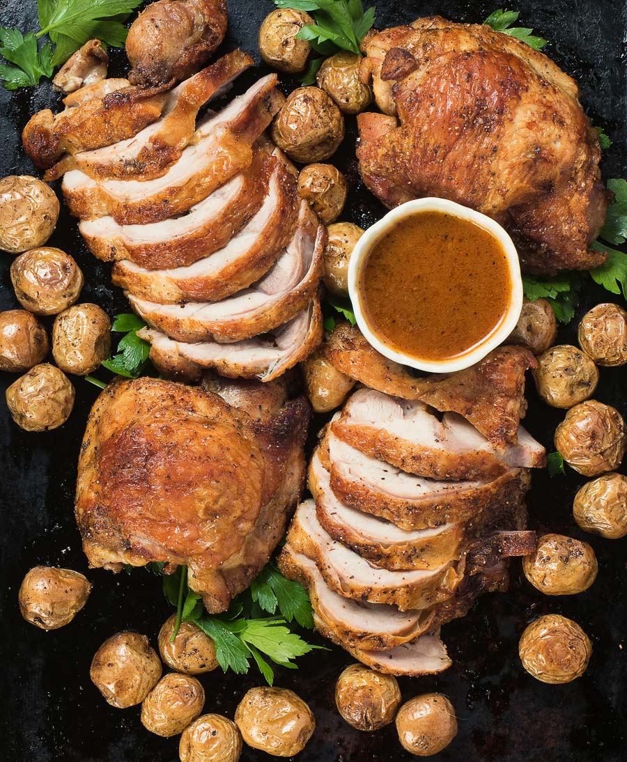 DIY roast turkey with chipotle gravy
